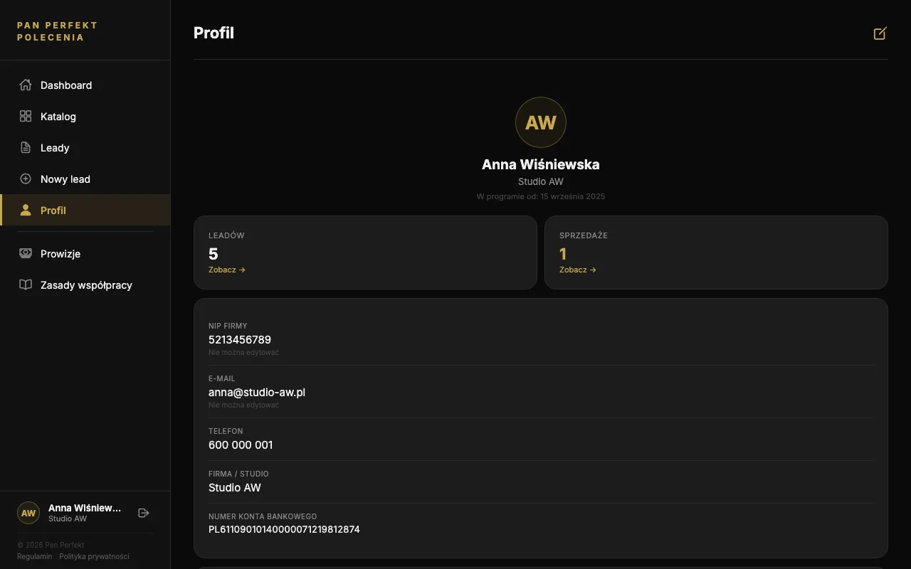 Profil polecającego
